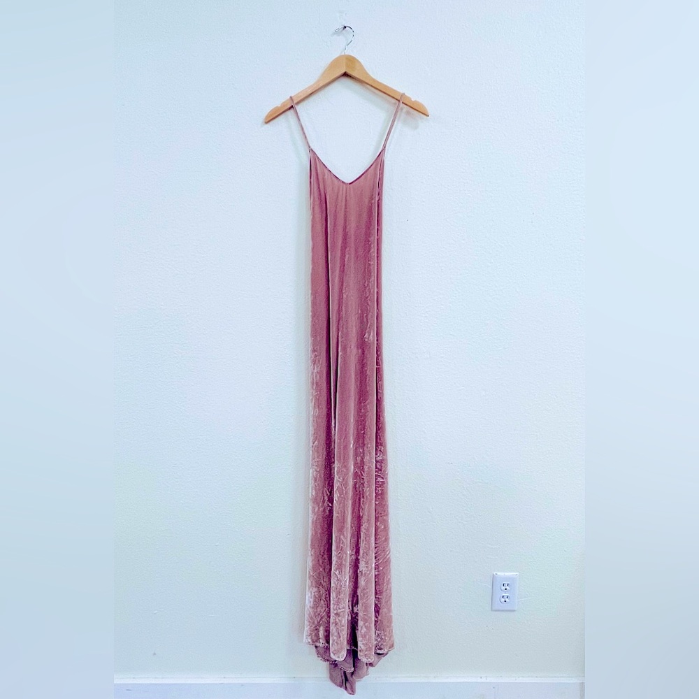 Reformation Rimini pink velvet dress size XS